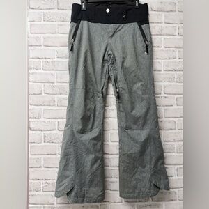 Obermeyer Teen gray ski pants (sz 14-16) zip front adjustable length.